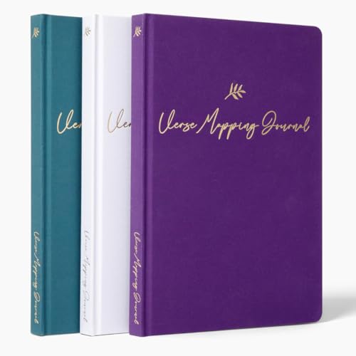 Graceful By Design Linen Bible Verse Mapping Journal, Deep - color: Deep Purple