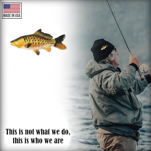 Carp Pin, Fish, Lapel, Fisherman, Fishing, Hat, Pins, Brooch, Brooches, Jewelry, Gift, Handmade in the USA, 200 Fish Designs Available. F077Z - color: Hand Painted