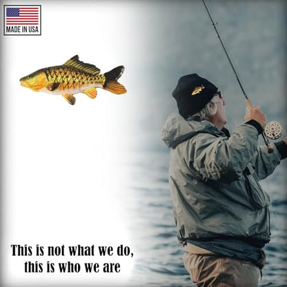 Carp Pin, Fish, Lapel, Fisherman, Fishing, Hat, Pins, Brooch, Brooches, Jewelry, Gift, Handmade in the USA, 200 Fish Designs Available. F077Z - color: Hand Painted