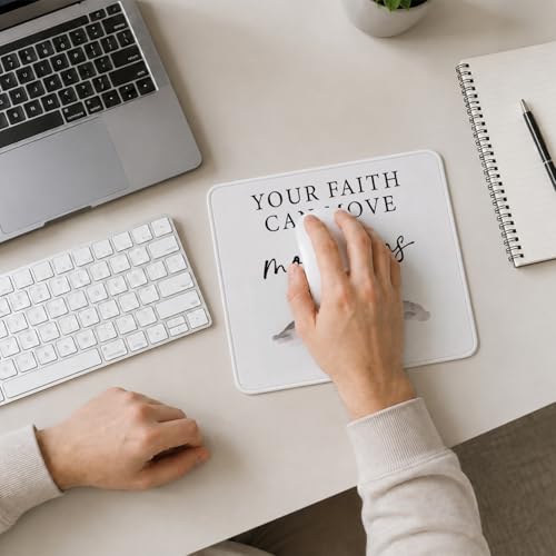 QIYUHOY Christian Mouse Pad, 9.5x7.9 Inch - color: your faith can move mountains