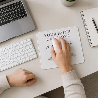 QIYUHOY Christian Mouse Pad, 9.5x7.9 Inch - color: your faith can move mountains