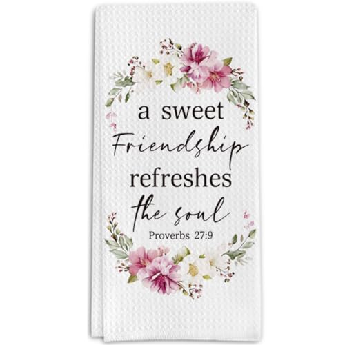 Christian Gifts Kitchen Towels for Friends, Religious Gifts Decorative Towels for Bar Kitchen Bathroom - color: Friends