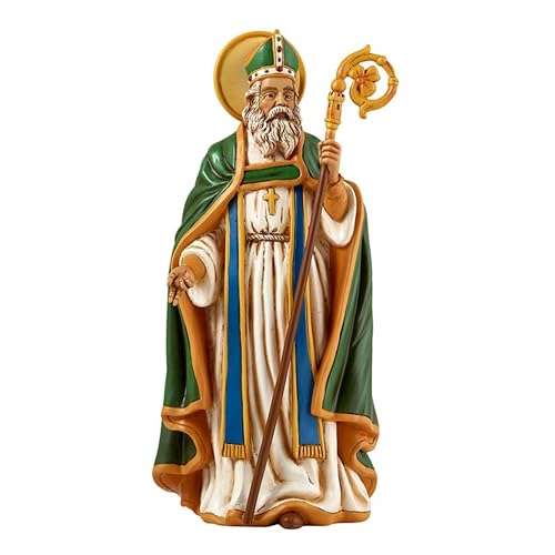 Avalon Gallery Catholic Saints Figurine - Toscana Collection Religious Statue, 8" H, Saint Patrick - color: Saint Patrick