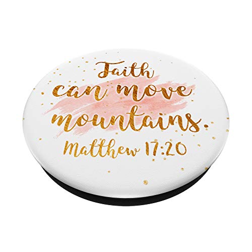 Matthew 17:20 Bible Verse Christian Faith Inspiring Quote PopSockets PopGrip: Swappable Grip for Phones & Tablets