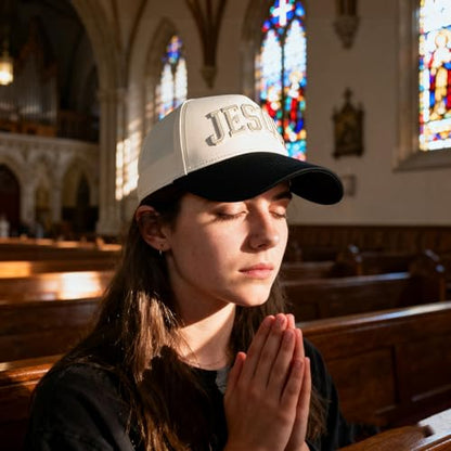Christian Jesus Hats, Adjustable Denim Cotton Faith Blessed Baseball Cap for Men Women
