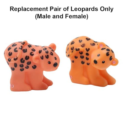 Little People Replacement Parts for Fisher-Price Noah's Ark, Zoo or Safari Playset V8254 - Replacement Pair of Orange and Black Leopards