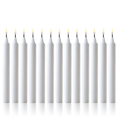 PARNOO 8" White Unscented Tapered Candles, 40 Pcs 7-Hour Long Burn Time, Dripless & No Soot - Hand-Dipped Tall Candles for Weddings, Dinners, Parties, & Special Occasions - size: 7 Hours Pack of 40