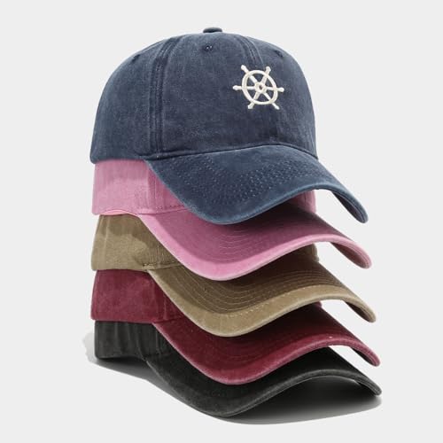 Quanhaigou Baseball Cap Dad Hat Adjustable Fashion Hats for Men Women Polo Trucker Unisex Style Headwear - color: Boat Captian Black