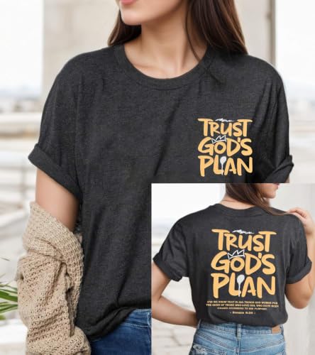 Christian Shirts for Women Religious Saying Tshirt Bible Verse Tee Tops - color: 03-dark Gray, size: Large