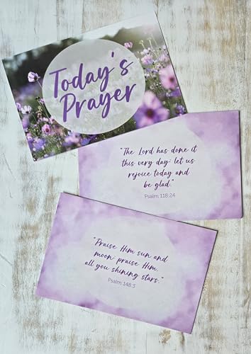 Crown Jewlz Christian Floral Prayer and Scripture Cards Bundle of 2