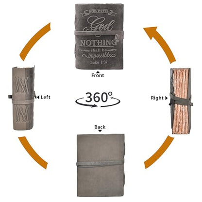 LEATHER VILLAGE Christian Gift Journal, Black 13x8. - color: Black, size: 13 inches X 8 inches
