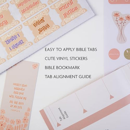DiverseBee Laminated Bible Tabs for Kids, Teens and Women (Groovy) - color: Groovy