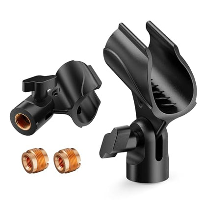 2 Pack Universal Microphone Clips, 5/8" to 3/8" Adapter - size: 2 Pack