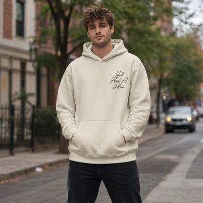 Christian God Hoodie for Men Jesus Faith Religious Bible Verse Hoodies Inspirational Graphic Fleece Sweatshirt - color: Apricot, size: Small