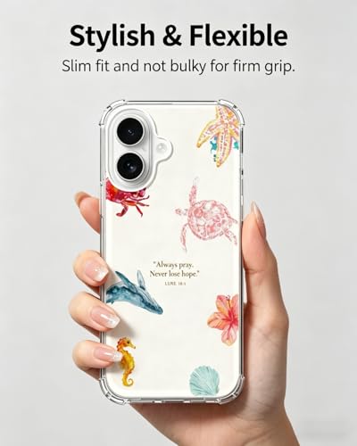 Summer Bible Verse Phone Case Compatible with iPhone 17, Tropical Christian Phone Cover for iPhone 17 - color: Tropical Christian