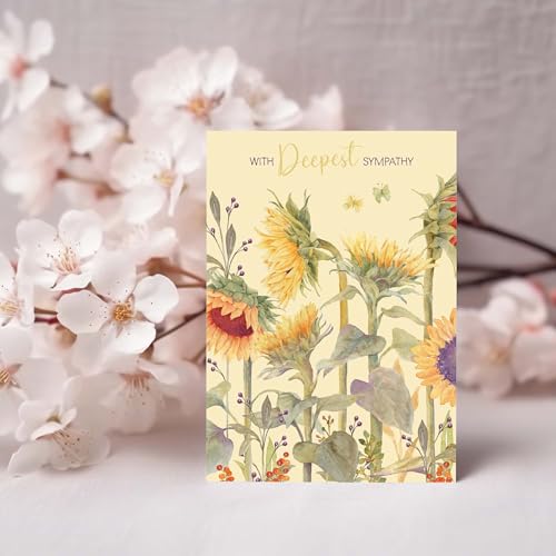 KJV Sunflowers Sympathy Card, 1 Count - color: Sunflower Sympathy