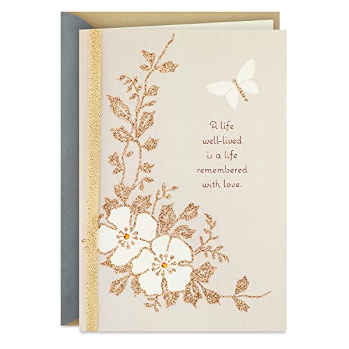 Hallmark Sympathy Card (A Life Remembered With Love) - color: Remembered with Love