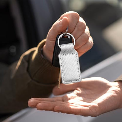LaserGram Rectangle Keychain, Bible Verse John 3-16, Personalized Engraving Included - color: Carbon Fiber Silver