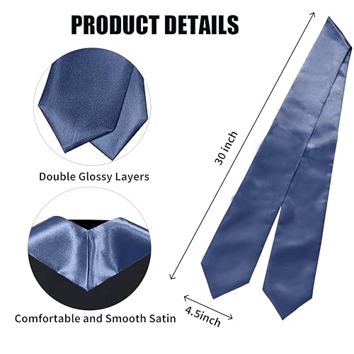 MyGradDay Plain Graduation Stole Colorful Stole for Adult Length 60",Rich in Color - color: Navy