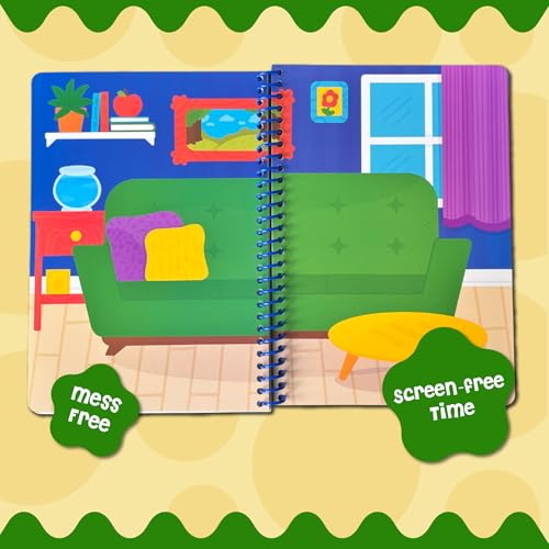 Stick4Ever Jelly Sticker Book® - for Kids - Waterproof, Easy to Clean Reusable Sticker Book for Toddlers- Reusable Road Trip Activities for Kids - Stocking Stuffers for Toddlers (Pets) - style: Pets