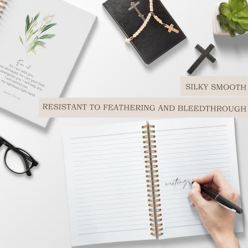 Poecinvi Christian Notebook Journal for Women, Isaiah 41:10 Fear Not Bible Verse Floral Notebook, Prayer Journal Faith Based Gift for Women, Spiral Notebook 5.5x8.3 Inch - color: Isaiah 41:10