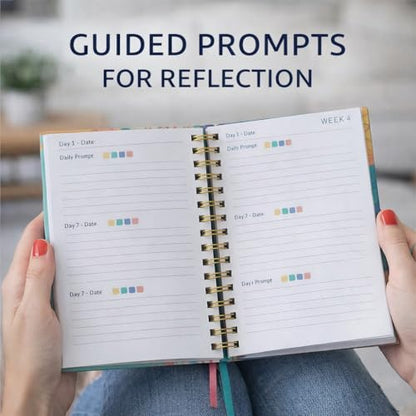 EFFETA Prayer Journal for Women – 52-Week Christian Devotional & Bible Study with Scripture Prompts | Hardcover Gold Spiral, Pen Holder & Ribbon Bookmark | Thoughtful Gift for Christian Women