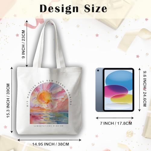 JINYO Christian Canvas Tote Bag, Bible Tote Bags for Women - color: Christian Tote Bag-b