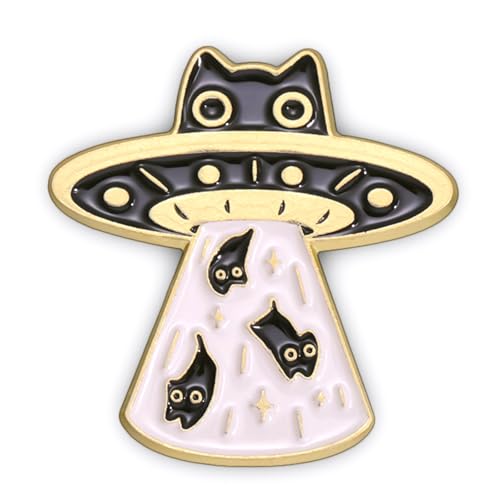 Enamel Pins, Jesus Christ & Cross Pins for Backpacks, Christian Religious God Faith Lapel Pin, Catholic Bedge Brooch for Lanyard, Bag, Hat, Clothes, Jacket, Vest. - style: UFO Cats