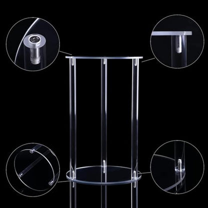 6 Pieces Tall Acrylic Vase Wedding Centerpieces Clear Flower Stand Column Geometric Floral Vase Elegant Display Holder for Birthday Party Wedding Table Decorations (6, 31.5 Inch) - size: 31.5 Inch