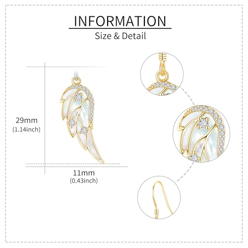 URONE Angel Wings Earring for Women Sterling Silver Fashion Dangle Drop Earring Angel Jewelry for Women - color: silvery