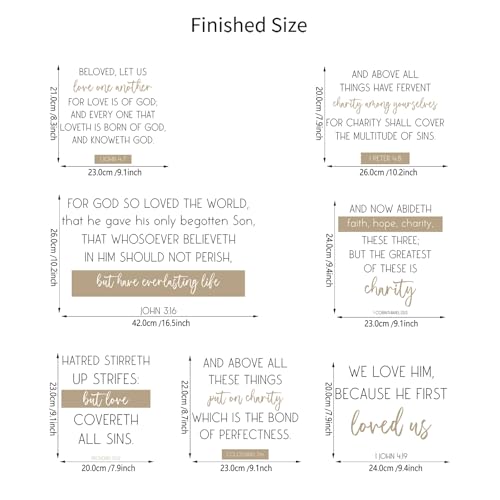 BBTO Bible Verse Stickers Peel & Stick,Put on Charity - style: Put on Charity