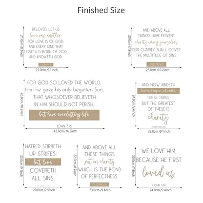 BBTO Bible Verse Stickers Peel & Stick,Put on Charity - style: Put on Charity