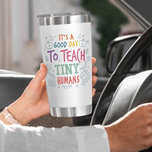 AXIARA Teacher Appreciation Gifts for Women - 20 oz Stainless Steel Tumbler - color: Teacher, size: 20 Ounces
