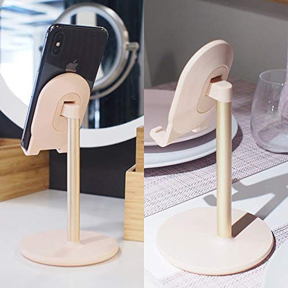 Bright Stone Phone Stand for Desk, Adjustable Cell Phone Holder for Desk, Compatible with 4"-12.9" Phones/Tablet/iPhone/iPad/Switch (Pink) - color: Pink