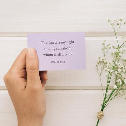 Bible Verse Cards, 60 Scripture Cards with Bible Verses - color: Lavender