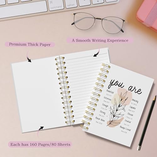 WFSM Inspirational Christian Notebook - Christian Gifts Journal, Daily Prayer Journal, Spiral Bible Notebook, Christian Gifts Journal, Spiritual Journal for Women, 5.5x8.3 Inches - color: You Are