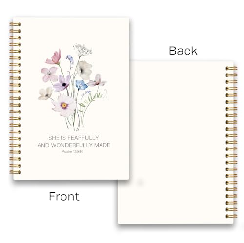 UYlKG Christian Notebook for Women, Christian Art Gifts Journal, Prayer Journal for Women, Bible Journaling Notebook,80 Sheets 5.8x8.3,Psalm 139:14 - color: Psalm 139:14(Style1)