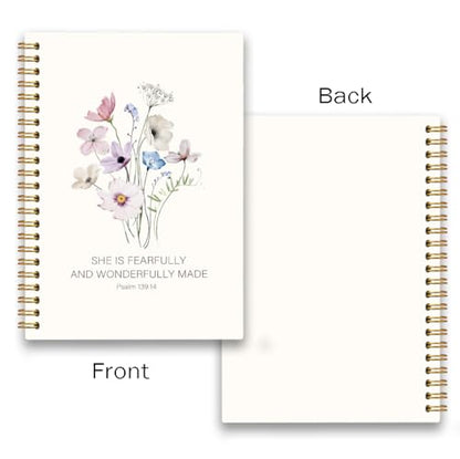 UYlKG Christian Notebook for Women, Christian Art Gifts Journal, Prayer Journal for Women, Bible Journaling Notebook,80 Sheets 5.8x8.3,Psalm 139:14 - color: Psalm 139:14(Style1)