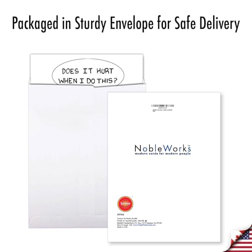 NobleWorks Jumbo Funny Get Well Card w/Envelope Ax Head Humor J9766 - style: Ax Head