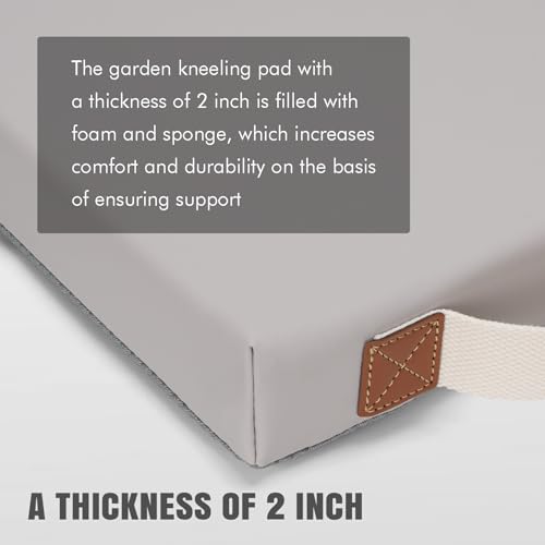 HappyPicnic Waterproof Garden Kneeling Pad, 2in Thick, Grey, 1 Pack - color: Grey