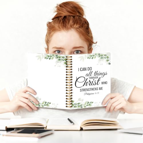 I Can Do All Things Through Christ Who Strengthens Me Spiral Notebook, Philippians 4:13 Christian Journal for Women, Inspirational Promotion Farewell Gifts for Women Men Coworkers Boss Sisters - style: I Can Do