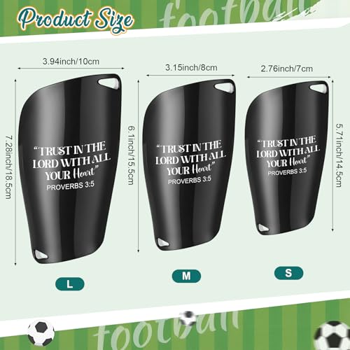 Soccer Shin Guards for Youth Adults, Christian Shin Pads Set with Sleeves and Long Soccer Socks Bible Verse Religious Football Pads for Youth Sport Game Protective Equipment - size: Medium, style: Lord