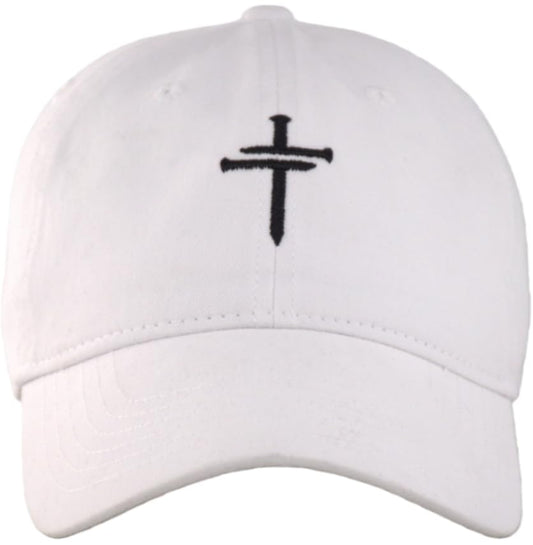 Christian Jesus Cross Vintage Hat Men Women Faith Baseball Hat Ideal Gift for Birthday Christmas Father's Mother's Day - color: White