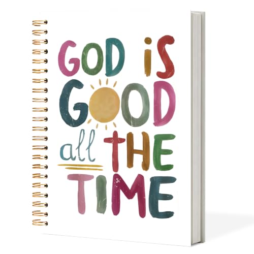 Christian Spiral Notebook Journal 5.5x8.3 Inch, God Is Good Bible Verse Notebooks for Note Taking, Prayer Scripture Journal for Woman, God Is Good Bible Hardcover Notebook - color: God is Good all THE TIME