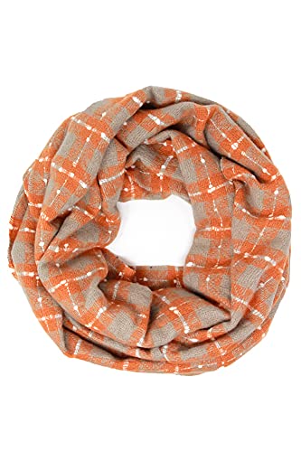 ScarvesMe Women's Check and Plaid Soft Infinity Loop Winter Fall Warm Scarf - color: Lof1252_beige