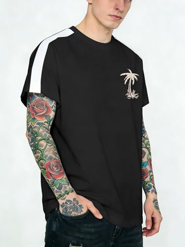 Christian Faith Over Fear Shirt for Men Jesus Religious Shirts Oversized T-Shirt - color: Ca-black, size: Medium
