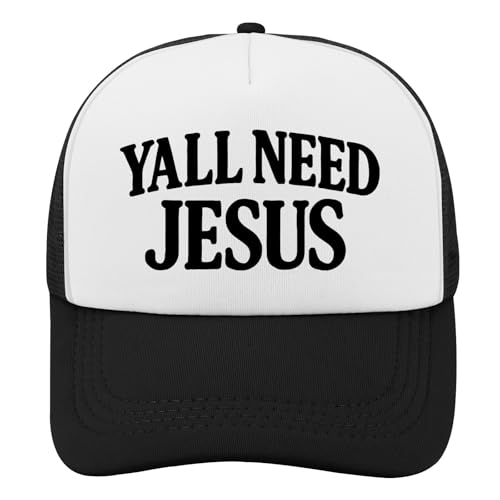 Y'Alls Need Jesus Hats Funny Cap for Grandma - color: Yall Need Jesusallblack9