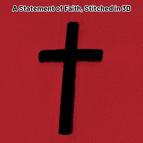3D Embroidered Christian Hat for Men & Women, Jesus Faith Cross Hat, Religious Gifts for Christians Clothes - color: Cross-red