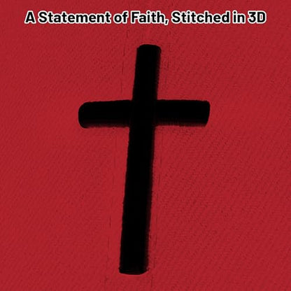 3D Embroidered Christian Hat for Men & Women, Jesus Faith Cross Hat, Religious Gifts for Christians Clothes - color: Cross-red