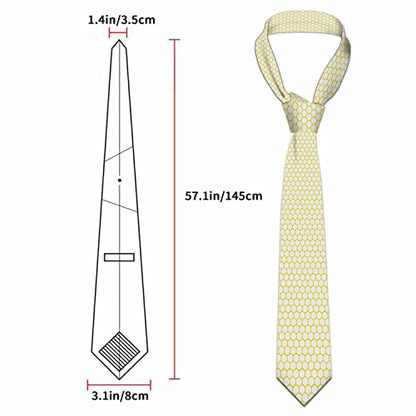 Men's Ties Novelty Tie Necktie for Men Teen Boys Multicolor Tie Party Holiday Thanksgiving Christmas - color: Yellow Honeycomb